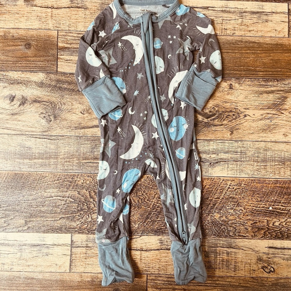 Little Sleepies Bamboo Zippy Sleeper Unisex Newborn To the Moon & Back Space